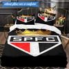3PCS Paulo Fc Emblem Printed Soft Bedding Set,Including 1pc Duvet Cover And 2pcs Pillowcases Perfect for Bedroom, Dormitory, Fan Gift