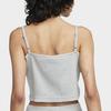 Nike Sportswear Essential 1 Logo Solid Color Crop Tank Top Women Tops Gray DM6738-063