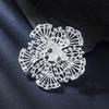 Vintage European and American Rhinestone Flower Brooch for Women, Elegant and Luxurious, Suitable for Suits, Coats, and Jackets, Brooch Accessory