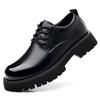 Classic Trends Spring Outdoor Men's Leather Shoes Platform Oxfords Male Derby Shoes Casual  Mens Lace Up Thick Soled Work Shoes