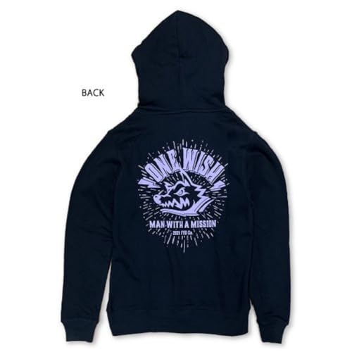 MAN WITH A MISSION Light Hoodie (Black) Size S