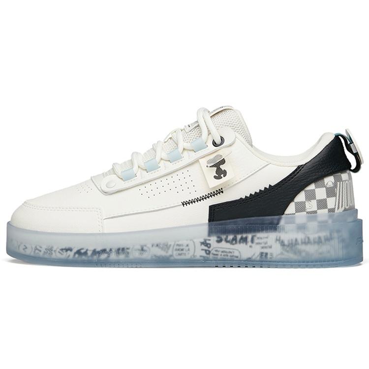 ANTA x SNOOPY Skateboarding Shoes White Black Blue Men s 912148030-3 EU 44.5