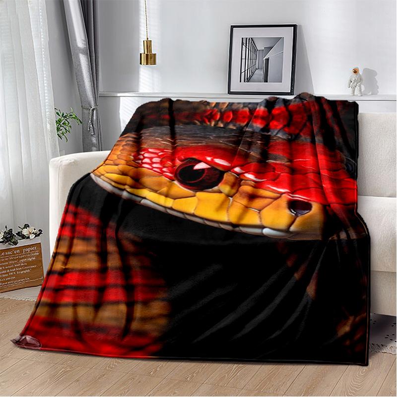 Gothic Snake Serpent Python Viper Blankets Soft Throw Blanket for Home Bedroom Bed Sofa Picnic Travel Office Cover Kids Gift