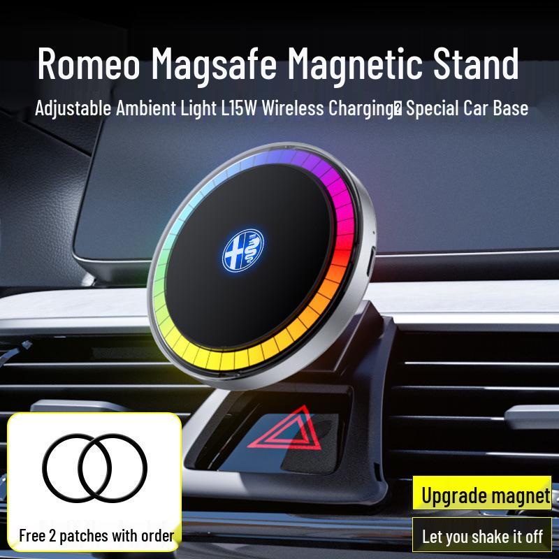 Romeo SUV/Coupe Magnetic Wireless Charger with LED Ambient Light for Apple Phones