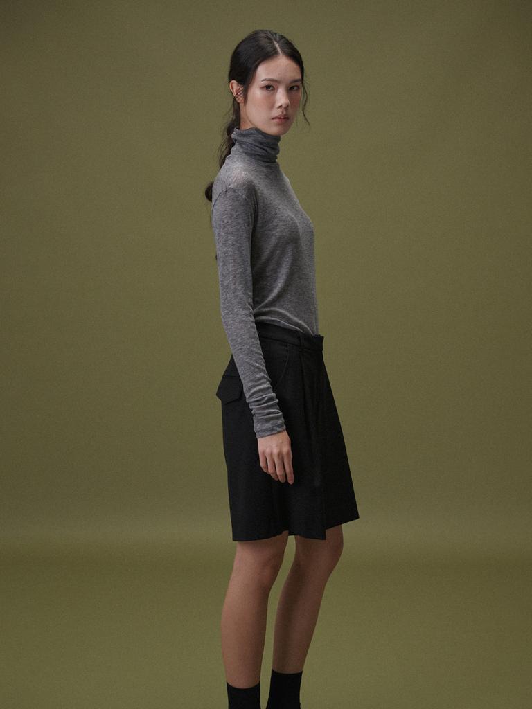 Plad Jour Boy Wool Half Pants (Black)