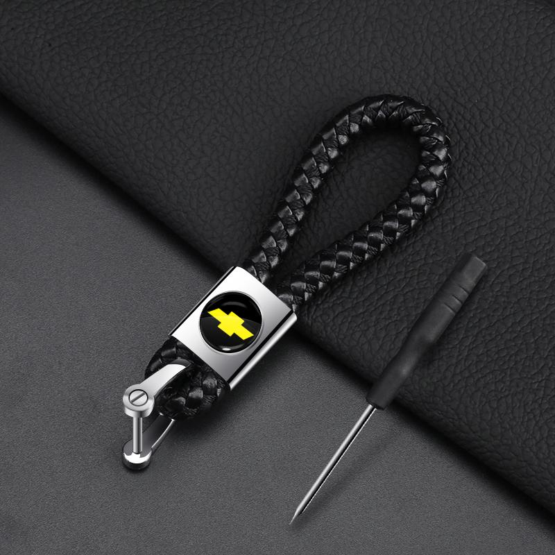1 Pezzo Portachiavi Emblema Auto Portachiavi in Metallo e Pelle Portachiavi Accessori Auto per Chevrolet Captiva Colorado Cruze Spark Malibu