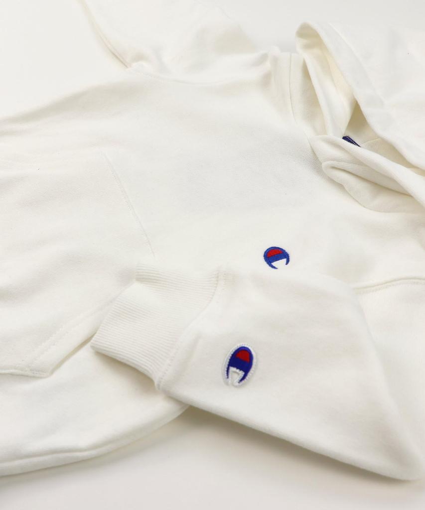 Champion and Long Logo Fleece Pullover Kids' Baby's Hoodie, Sleeve, Sweatshirt, Top, White, 120cm, Champion, 63414481-120OW