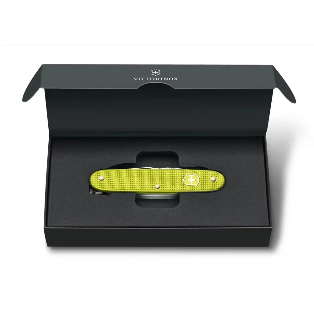 VICTORINOX 2023 PIONEER X ALOX Limited Edition Fluorescent yellow aluminium (93 mm, 9 functions) Engraved 2023 Gift box Article 0.8231. L23