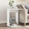 Side Table White 40 X 38 X 62.5 Cm Engineered Wood