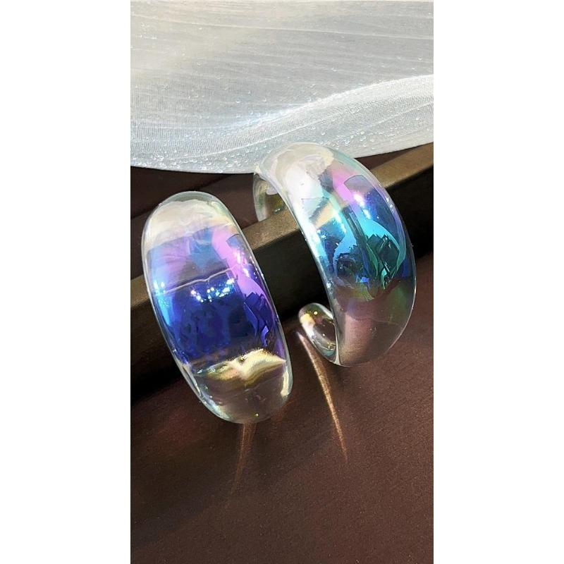 New Model Mermaid Charm Colorful Earrings - Women's Circular Stud Earrings - Chic Style, Unique Personality Accessories