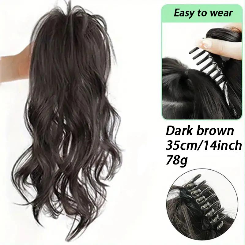 A Ponytail Wig for Women with a Semi Curled Ponytail Wig and a Ponytail Braid for Daily Use