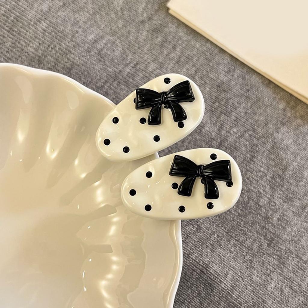 Lovely Polka Dot Heart Hair Clip Durability Alloys Hairpins Sweet Styles Hairpin for Women and Girls