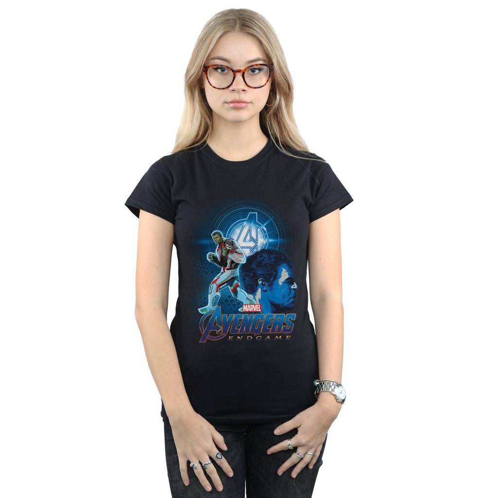 Marvel Womens/Ladies Avengers Endgame Hulk Team Suit Cotton T-Shirt