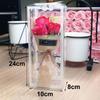 with box 3 Head Artificial Roses Hand Holding Fake Flowers Fashion Soap Flower