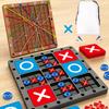 2In1 Tic-Tac-Toe Board Game Rope Knots Toy Color Line Connected Ropes Sorting Logical Thinking Challenge Brain Strategy Toy Gift