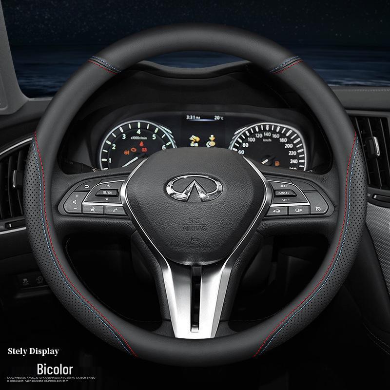 Infiniti Echtes Leder Ultra-Dünne Lenkradabdeckung für QX50, QX60, Q80, Q70L, Q50L und FX3