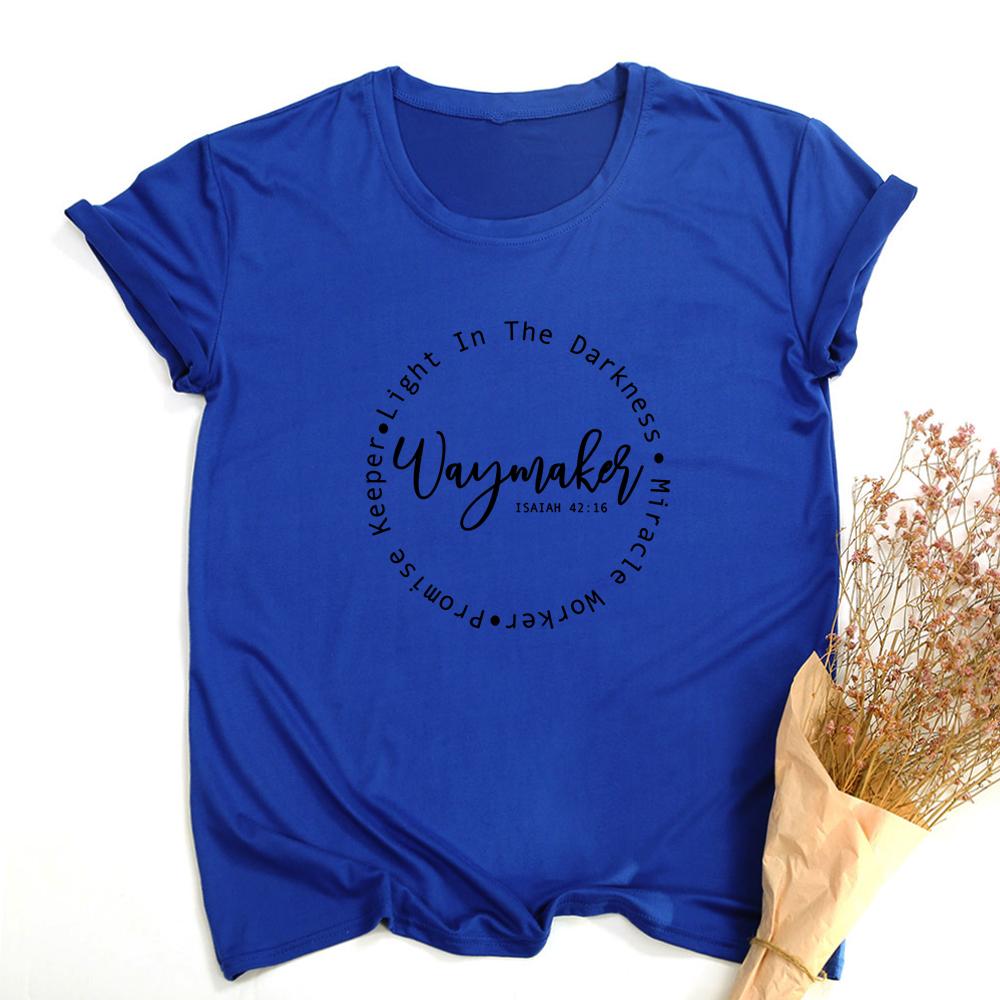 Way Maker Promise Keeper Light In The Darkness Women T Shirt Aesthetic Harajuku Female T 2XL