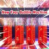 2026 New Year Firework Bubble Machine 20 Holes Bubble Blower Electronic Automatic Bubbles Maker with Music Light for Wedding Kids Party Christmas Gift
