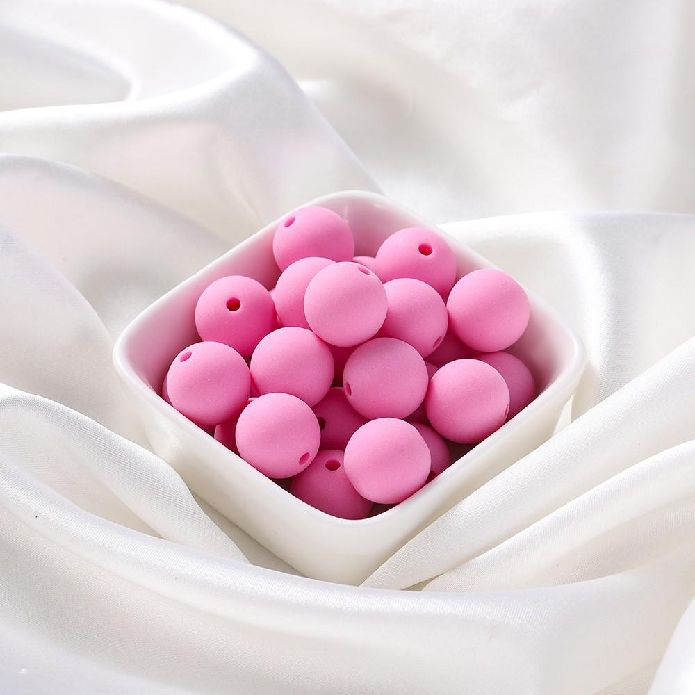 20Pcs/Lot 14mm Round Matte Acrylic Frosted Beads Loose Spacer Beads For Jewelry Making DIY Bracelet Necklace Accessories