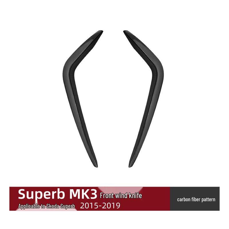 Škoda Superb MK3 2015-2019 Přední nárazník Větrný deflektor Spoilery Samolepka