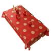 Wedding Red Tablecloth Waterproof, Oil-Proof, Wash-Free And Anti-Scalding Festive Wedding Rectangular Pvc Dining Table Cloth Coffee Table Tablecloth