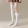 1 Pair Thicken Women's Socks Solid Color Warm Thick Stockings High Knee Socks  Warm Knees and Legs