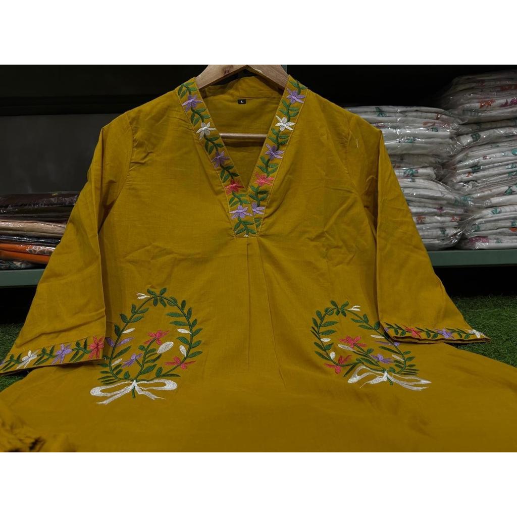Women Office Wear Aline Kurti Cord Set Indian Designer Ethnic Kurta Palazzo Set