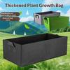 Rectangular Plant Grow Bag With Handles Non Woven Fabric Pot for Home Gardening