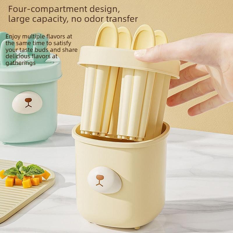 Food Safe Cartoon Ice Cream Mold Easy Demolding DIY Ice Lolly Maker for Homemade Popsicles At Home