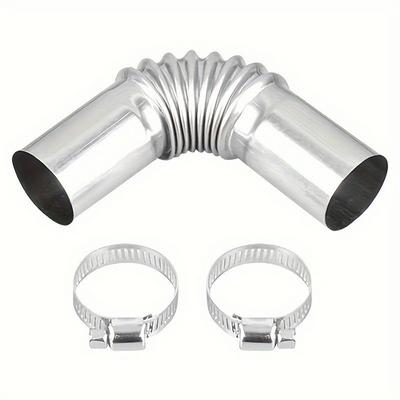 Exhaust Pipe Connector Elbow Tube 13cm Stainless Steel for Customizable Exhaust System Layouts In Various Applications