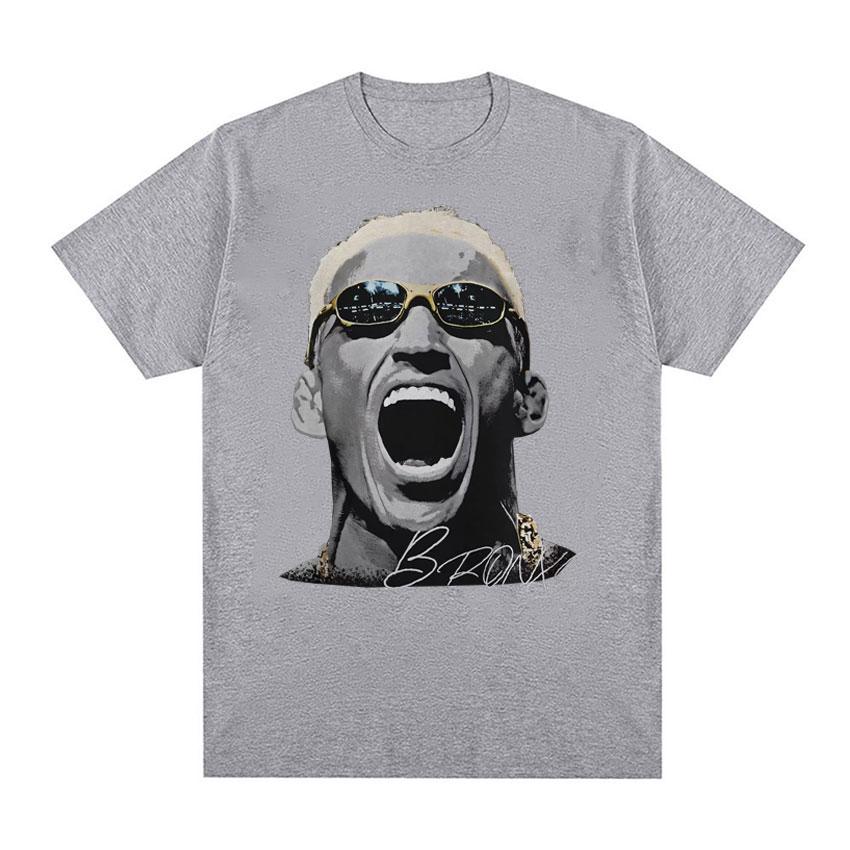 2025-26 Hot-selling Charles Oliveira Retro Graphic T-shirt Unisex Fashion Harajuku T-shirt Men's Casual O-neck Cotton Top...
