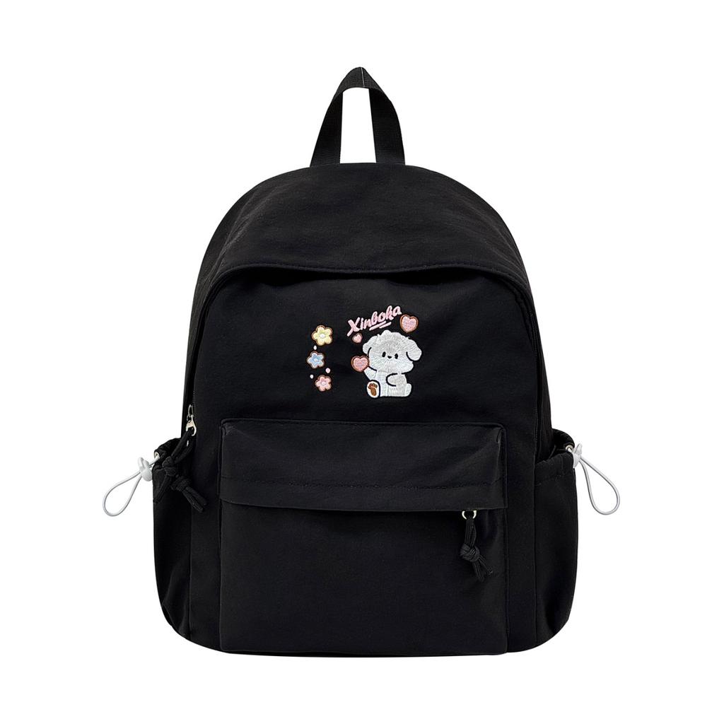 Schoolbag, Simple and Lightweight, Primary and Middle School Backpack, Stylish Embroidered Backpack, Lightweight Large-capacity Backpack