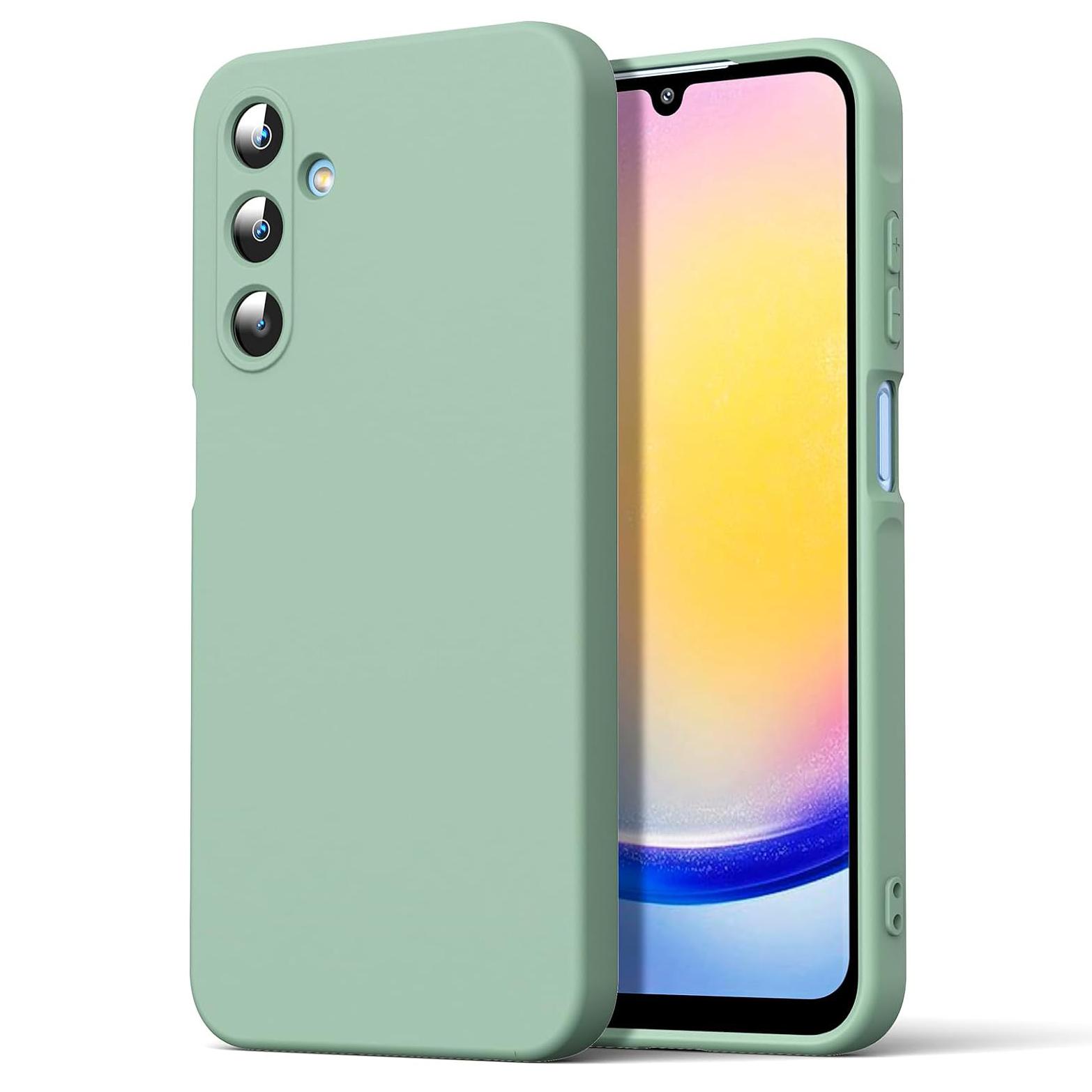 

Роскошный жидкий силиконовый чехол для Samsung Galaxy A15 4G 5G A 15, мягкий чехол for Samsung A15 зелёный