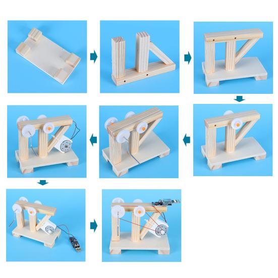 Dynamo Toy Experimental DIY Wood Stem Invention Science Physic Educational Generator for Kids