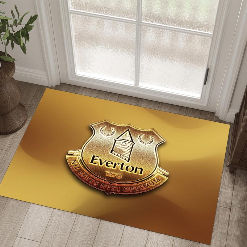 Everton Football Design Crystal Velvet Carpet Cozy Non?Slip Printed Rug For Bedroom Living Room Entrance
