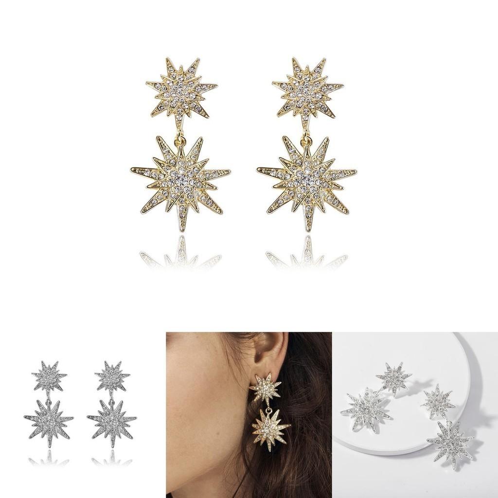 European American Contemporary Style Geometric Pompom Earrings For Women