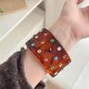 Bohemian C-shaped Open Bracelet Vintage Chunky Bangle Unique Acrylic Bangle  Gift