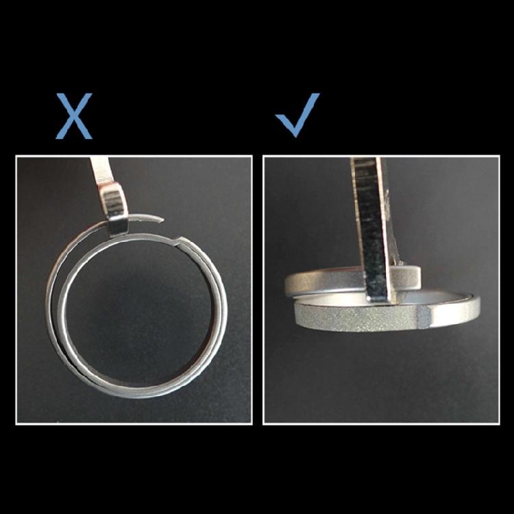 Stylové kulaté dělené kroužky na klíče pro klíčenky Karabina ze slitiny titanu Kroužky na klíčenky