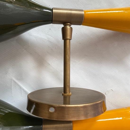 Wall Sconces Brass Italian Wall Light Modern Italian Style Sconces Diabolo Wall Light 2 Bulb Pair 1950’S Style Mid Century