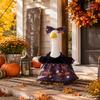 Velvet Halloween Dress and Bow Set for Small Pets Creative Printed Costume Outfit Suitable for Porch Goose and Small Animals