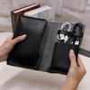 PU Leather Multi-Compartment Organizer-Portable Tech School Accessories Case For Cables,Chargers,Pens-Durable Travel Storage