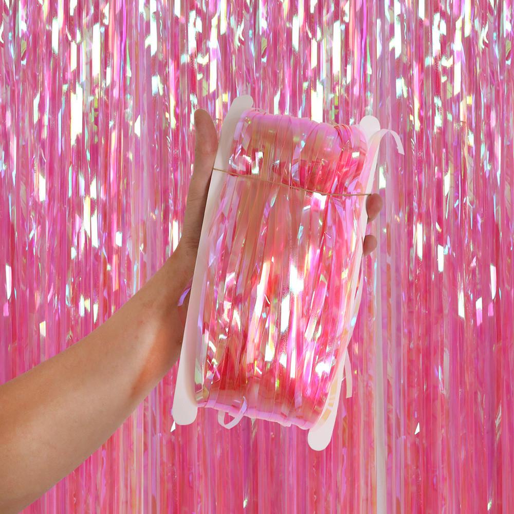 Candy Vibrant 1x2m Rain Curtain In Orange Green Yellow Pink Purple For Festive Decor Party