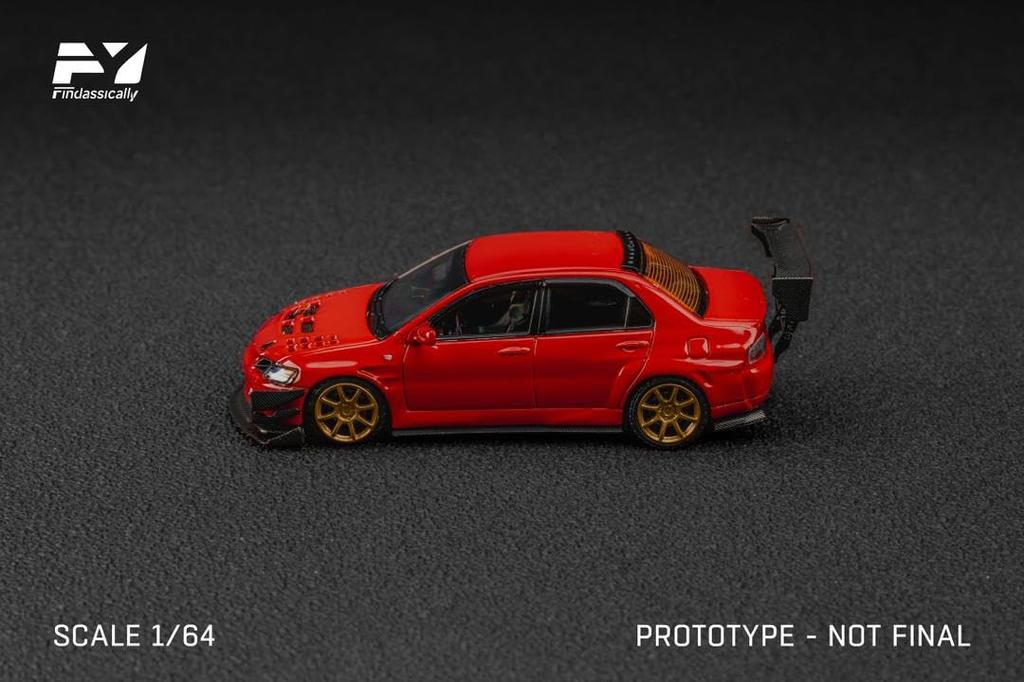 FREESTYLE Finclassically Mitsubishi Lancer Evolution 9 Fertigmodell FY64107 1/64 (Individuelles Rot)