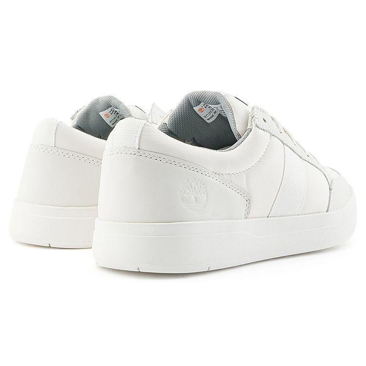 Timberland Fabric Top Layer Cowhide Minimalist Versatile Lightweight Low-Top Casual Shoes Men sneakers White A5Z99W