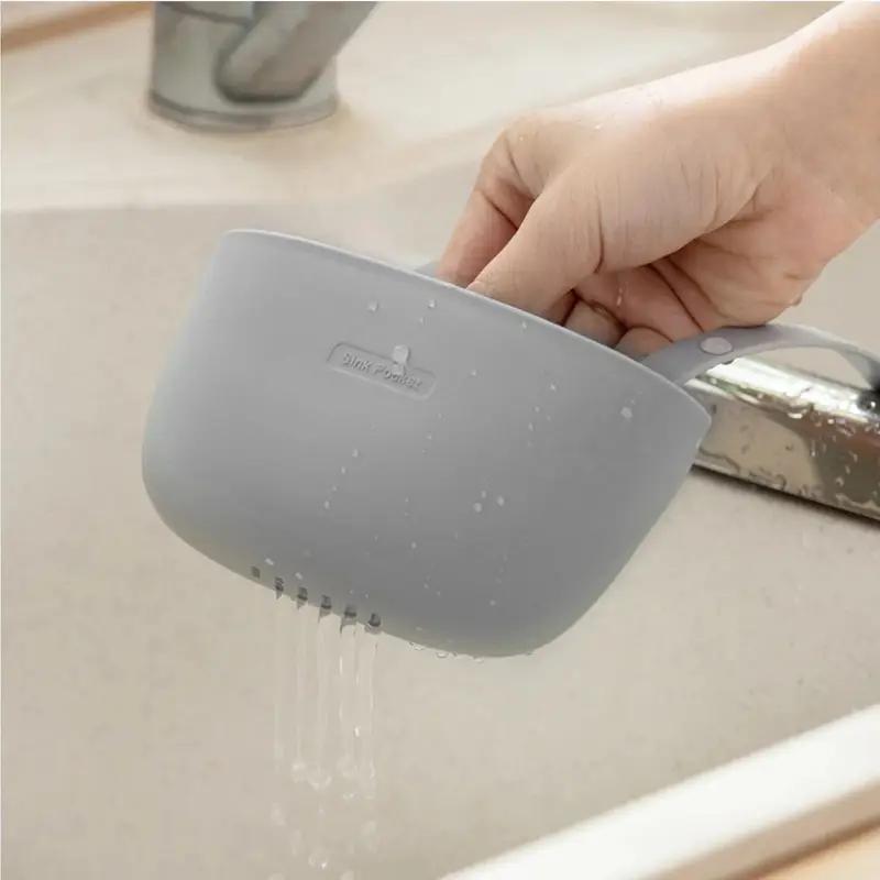 Kitchen Supplies Sink Single Layer Drain Hanging Bag Pool Storage Drain Rack Hanging Basket