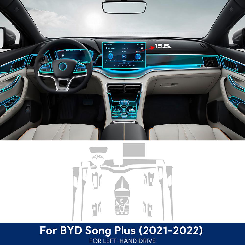 For BYD Seal U Sealion 6 Song Plus DMI EV -2024 Car Center Console Navigation Screen Trument TPU Protective Film Interior