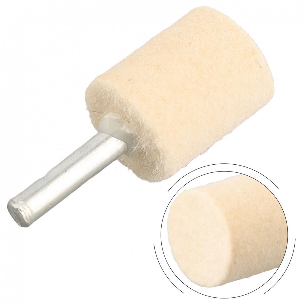 Professionelles Wollfilz montiertes Polierrad 6mm Schaft Verschiedene Durchmesser