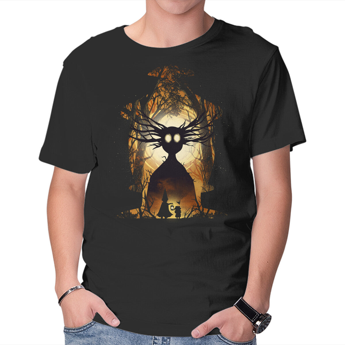 Unisex Crew Neck T-Shirt Into The Unknown Wall Graphic Short Sleeve Casual Tee XL