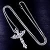 European and American Jewelry Titanium Steel Angel Sword Pendant Punk Retro Trendy Men's Necklace