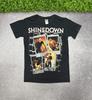 Crazy Vintage Shinedown Rock Band Tour Faded Black Tee